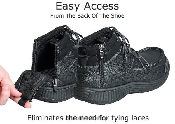 Orthofeet Ranger Zip Boots Men Black 82J68155