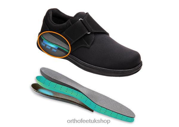 Orthofeet Bismarck Stretch Casual Shoes Men Black 82J68176
