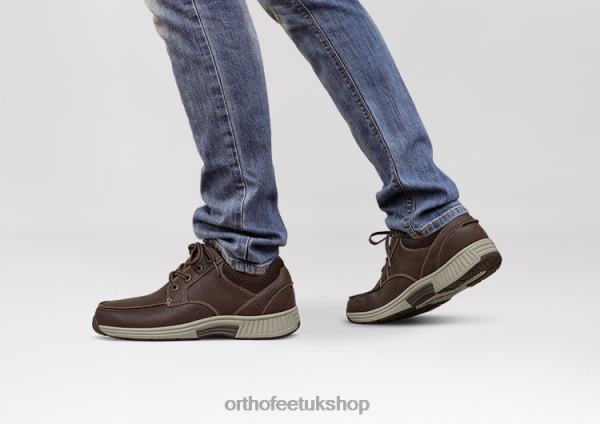 Orthofeet Leo Casual Shoes Men Brown 82J68166