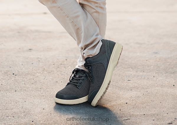 Orthofeet Tabor Casual Shoes Men Charcoal 82J68163