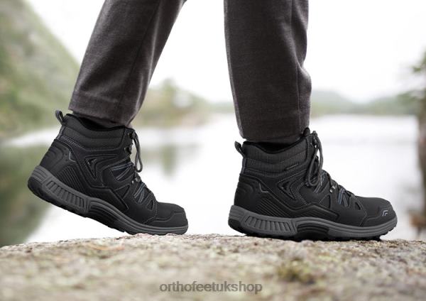 Orthofeet Ridgewood Hiking Shoes Men Black 82J68149