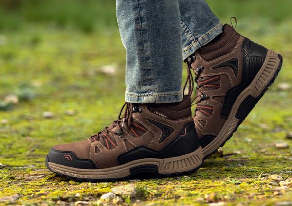 Orthofeet Ridgewood Hiking Shoes Men Brown 82J68150