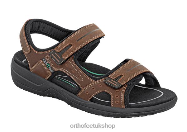 Orthofeet Gemini Sandals Men Brown 82J68119