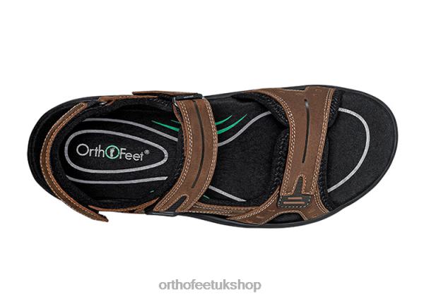 Orthofeet Gemini Sandals Men Brown 82J68119