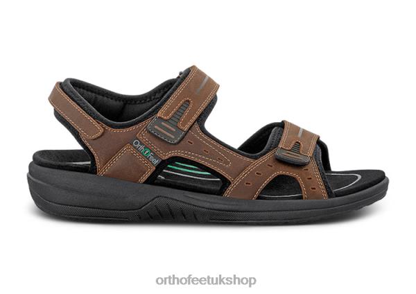 Orthofeet Gemini Sandals Men Brown 82J68119