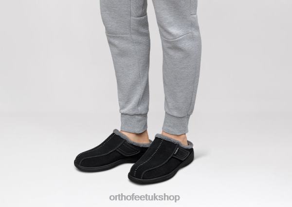Orthofeet Asheville Slippers Men Black 82J68180