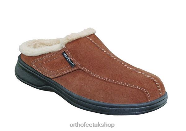 Orthofeet Asheville Slippers Men Brown 82J68179