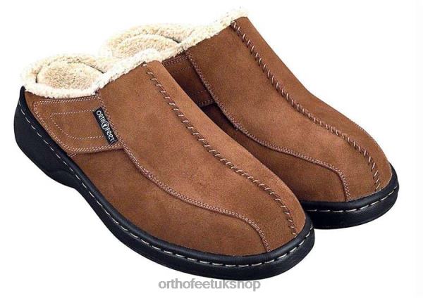 Orthofeet Asheville Slippers Men Brown 82J68179