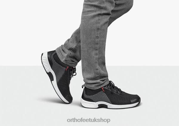 Orthofeet Edgewater Stretch Sneakers Men Black 82J68132