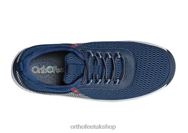 Orthofeet Edgewater Stretch Sneakers Men Blue 82J68133