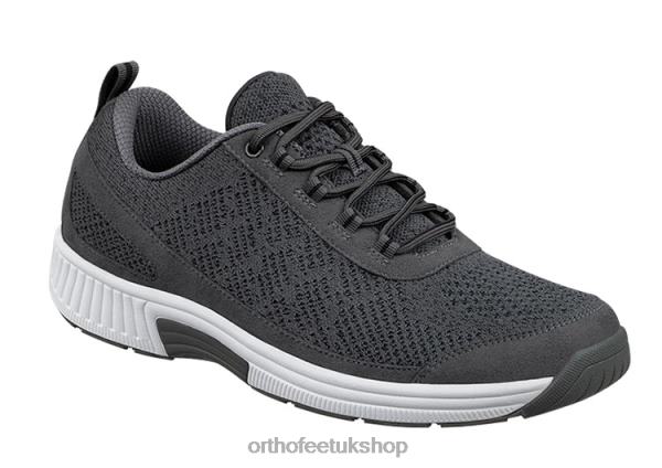 Orthofeet Lava Stretch Knit Sneakers Men Dark Gray 82J68130