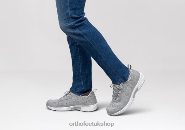 Orthofeet Lava Stretch Knit Sneakers Men Gray 82J68131