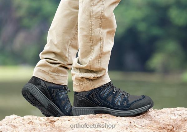 Orthofeet Sorrento Sneakers Men Gray/Blue 82J68146