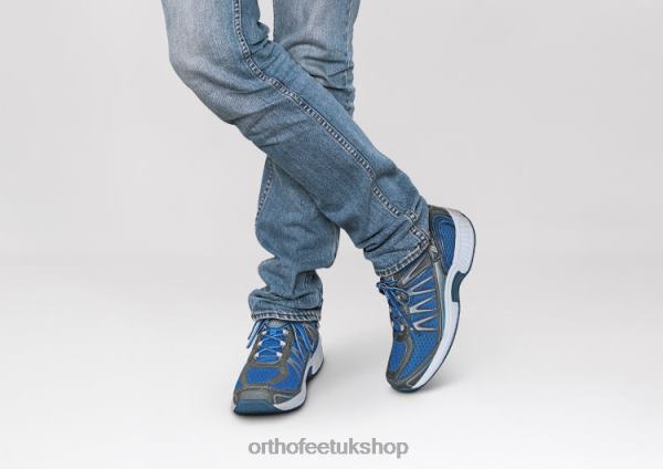 Orthofeet Sprint Tie-Less Sneakers Men Blue 82J68137
