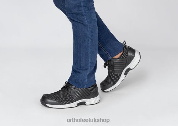Orthofeet Tacoma Stretch Knit Sneakers Men Black 82J68139