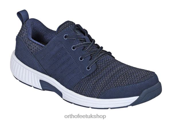 Orthofeet Tacoma Stretch Knit Sneakers Men Blue 82J68138