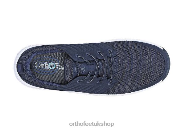 Orthofeet Tacoma Stretch Knit Sneakers Men Blue 82J68138