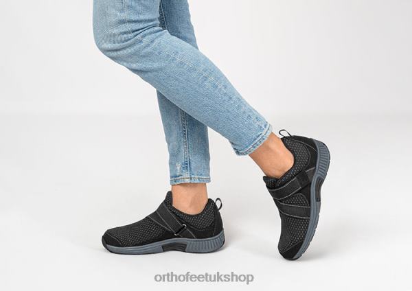 Orthofeet Elba Stretch Knit Casual Shoes Women Black 82J6892