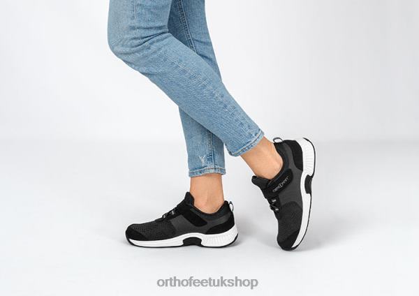 Orthofeet Joelle Stretch Knit Casual Shoes Women Black 82J6890