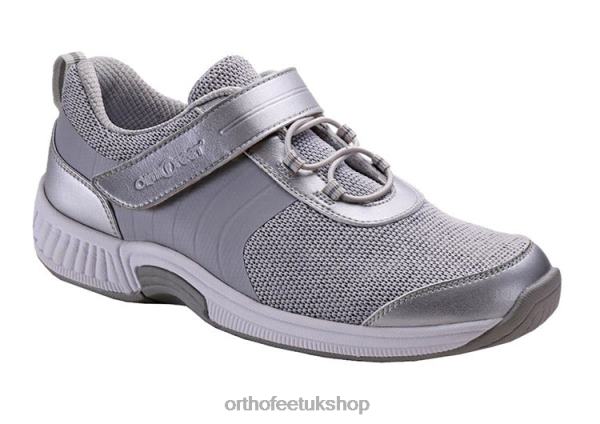 Orthofeet Joelle Stretch Knit Casual Shoes Women Gray 82J6891