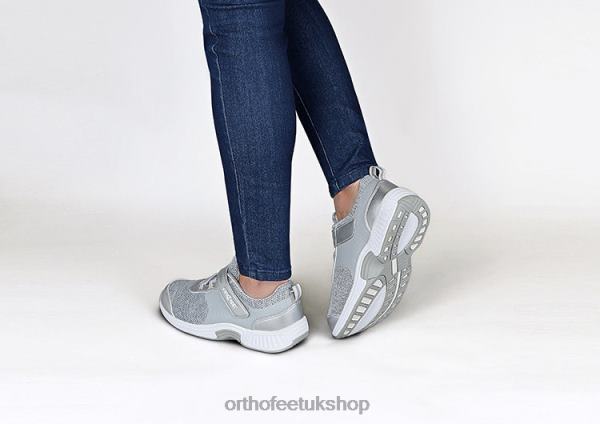 Orthofeet Joelle Stretch Knit Casual Shoes Women Gray 82J6891