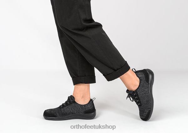 Orthofeet Palma Stretch Knit Casual Shoes Women Black 82J68101