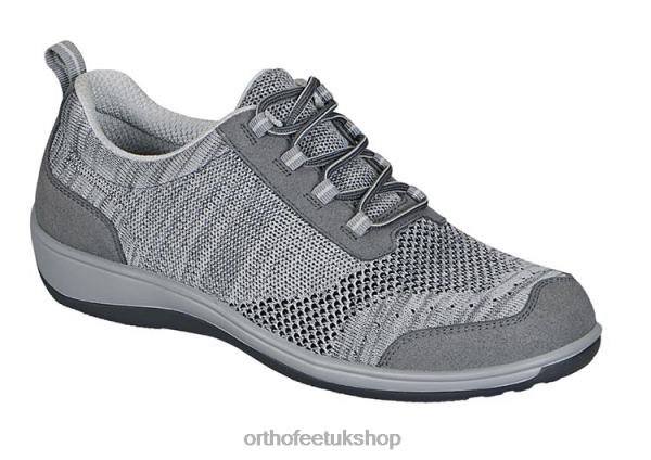 Orthofeet Palma Stretch Knit Casual Shoes Women Gray 82J68102
