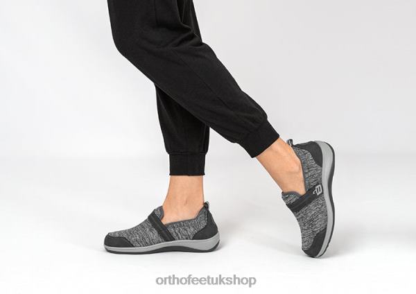 Orthofeet Quincy Stretch Casual Shoes Women Gray 82J68106
