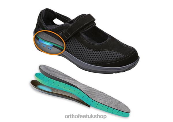 Orthofeet Sanibel Heel Strap Casual Shoes Women Black 82J68107