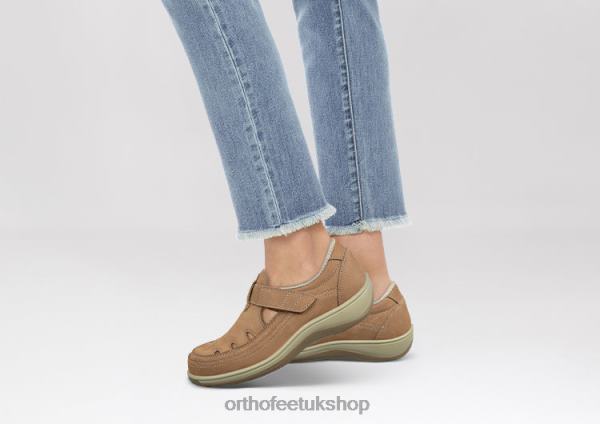 Orthofeet Serene Casual Shoes Women Tan 82J6899