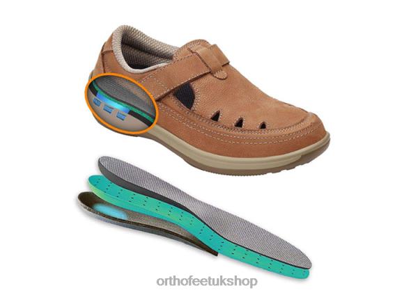 Orthofeet Serene Casual Shoes Women Tan 82J6899