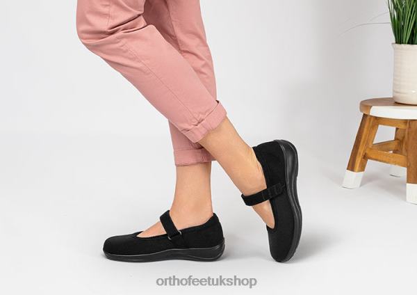 Orthofeet Springfield Stretch Casual Shoes Women Black 82J68111