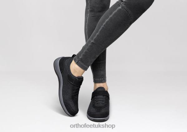 Orthofeet Volcano Wool Casual Shoes Women Black 82J6894