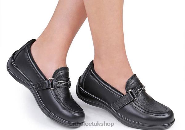 Orthofeet Chelsea Dress Shoes Women Black 82J68112