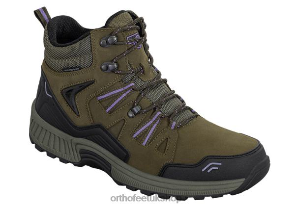 Orthofeet Dakota Hiking Shoes Women Olive 82J6874