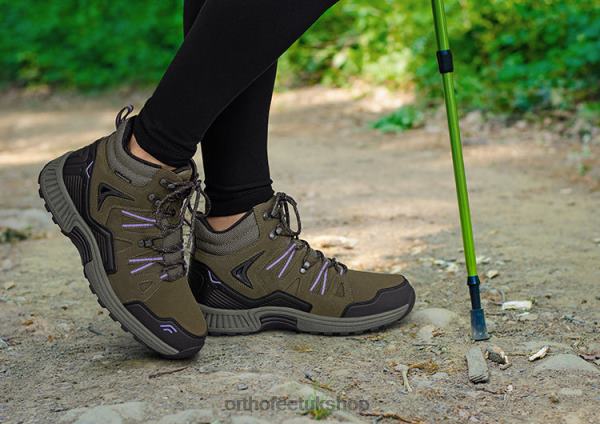 Orthofeet Dakota Hiking Shoes Women Olive 82J6874