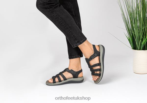 Orthofeet Amalfi Sandals Women Black 82J6810