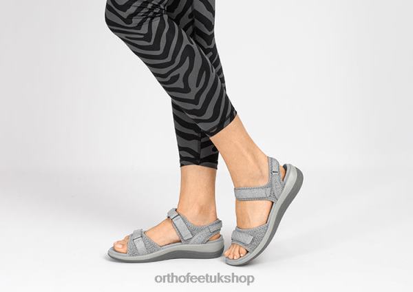 Orthofeet Calypso Sandals Women Gray 82J6820