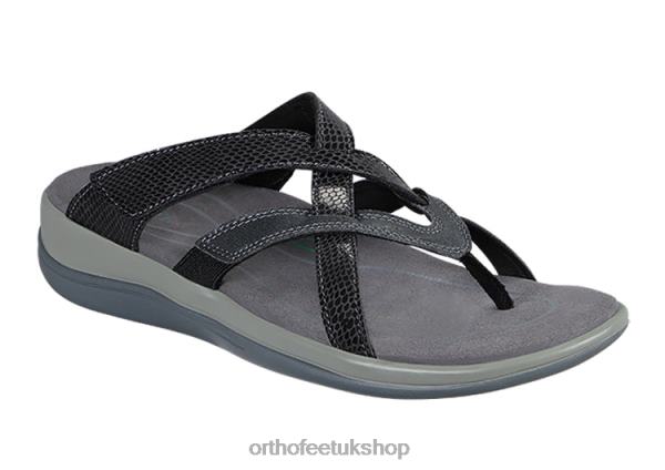 Orthofeet Clio Sandals Women Black 82J6830