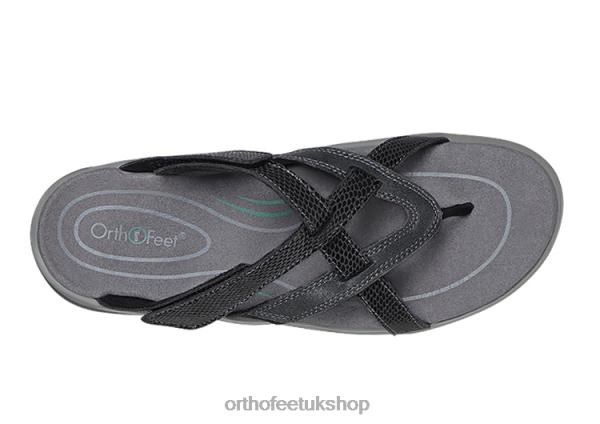 Orthofeet Clio Sandals Women Black 82J6830