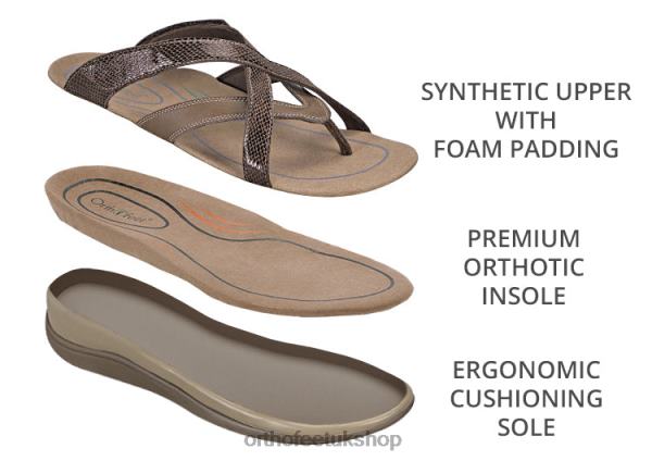 Orthofeet Clio Sandals Women Brown 82J6829