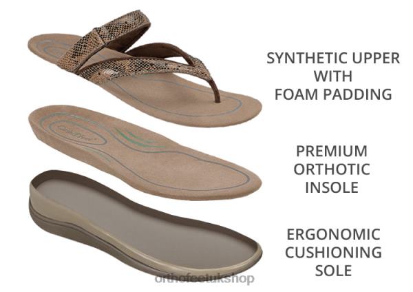 Orthofeet Gaya Sandals Women Brown 82J6827