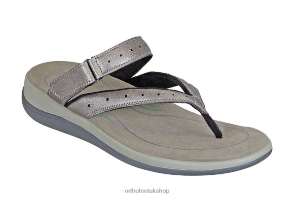 Orthofeet Gaya Sandals Women Pewter 82J6825