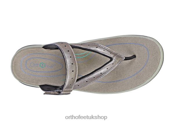 Orthofeet Gaya Sandals Women Pewter 82J6825