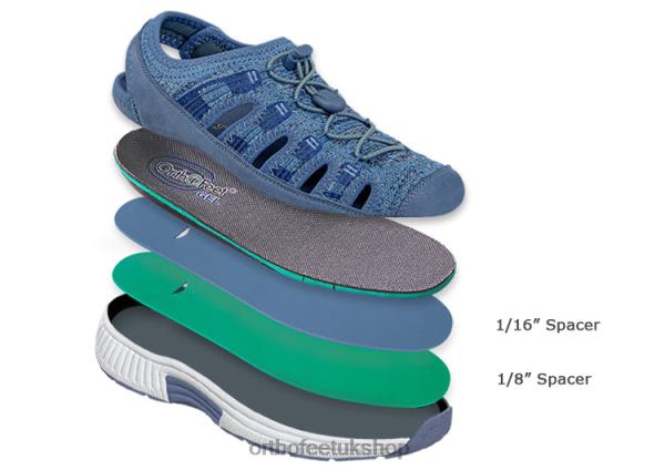 Orthofeet Laguna Stretch Knit Sandals Women Blue 82J6838