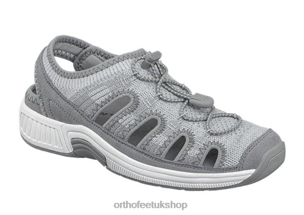 Orthofeet Laguna Stretch Knit Sandals Women Gray 82J6839