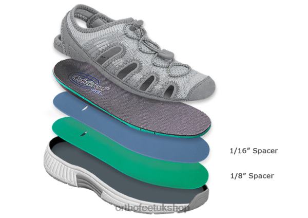 Orthofeet Laguna Stretch Knit Sandals Women Gray 82J6839