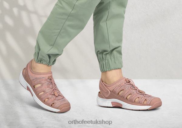 Orthofeet Laguna Stretch Knit Sandals Women Peach 82J6840