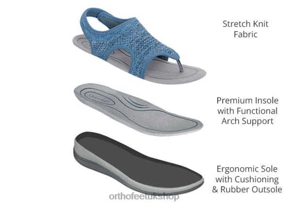 Orthofeet Lyra Sandals Women Blue 82J6831