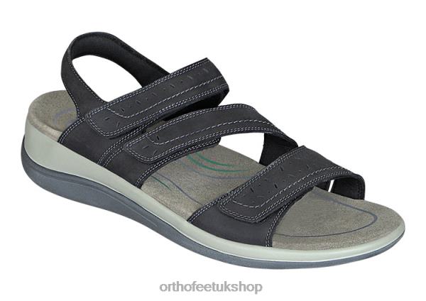 Orthofeet Naxos Two Way Strap Sandals Women Black 82J6815